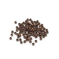 Crimp Beads - Antique Copper Nickel Free OD: 1.5mm, ID 0.85mm