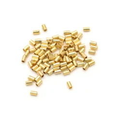 Crimp Tube 14K Gold Plating Nickel Free OD: 1.2mm, ID: 0.8mm Length 2mm