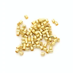 Crimp Tube 14K Gold Plating Nickel Free OD: 2mm ID:  Length 2mm