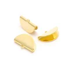 Ribbon Crimp 14K Gold Plating Nickel Free 25mmX14.5mmx8.4mm