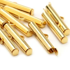 Alternative view of Slide Tube End 25mm 14K Gold Plated Nickel Free