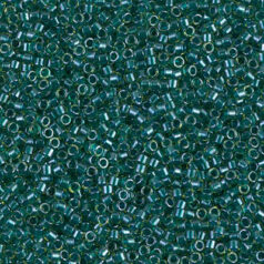 Miyuki Delica - 11/0 - Sparkling Dark Teal Lined Chartreuse DB-919