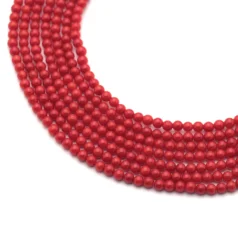 Red Coral 2mm Round
