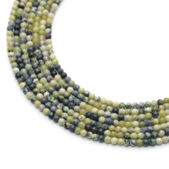 Yellow Turquoise 2mm Round