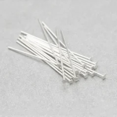 Headpin 1.5 inch in 20 gauge .999 Silver Plated Nickel Free