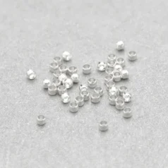 Crimp Beads -.999 Silver Plating Nickel Free OD:2mm  ID: 1.4mm Silver