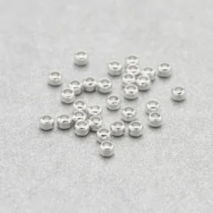 Crimp Beads .999 Silver Plating Nickel Free  OD: 2.5mm, ID 1.5mm