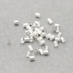 Crimp Tube .999 SIlver Plating Nickel Free  OD: 2mm ID:  Length 2mm