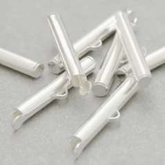 Alternative view of Slide Tube End 25mm .999 Silver Plated Nickel Free