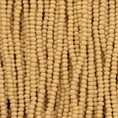 Czech Seed Beads, 11/0 - PermaLux Dyed Chalk mustard Matt (strung)