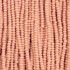 Czech Seed Beads, 11/0 - PermaLux Dyed Chalk Apricot Matt (strung)