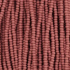Czech Seed Beads, 11/0 - PermaLux Dyed Chalk brown Matt (strung)