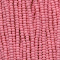 Czech Seed Beads, 11/0 - PermaLux Dyed Chalk Pink Matt (strung)