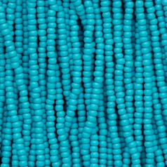 Czech Seed Beads, 11/0 - PermaLux Dyed Chalk Teal Matt (strung)