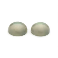 Transparent Round Cabochon- Grey Green