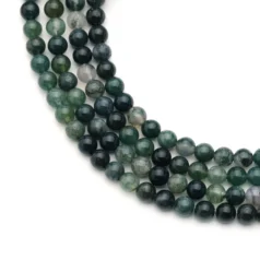 Moss Agate 4mm Round