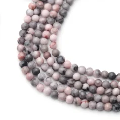 Pink Zebra Jasper 4mm Round