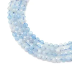 Aquamarine 4 mm Faceted Round  B Grade