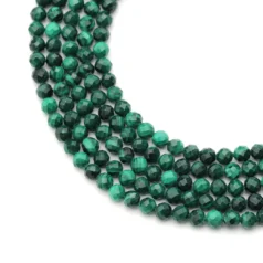 Malachite 4mm Faceted Round