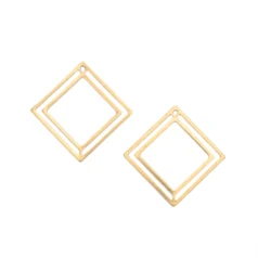Brass Square Charm