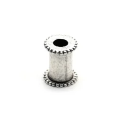 Channel Bead Core Antique Silver Plate  OD:13 x 11.1 x 1mm