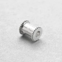 Alternative view of Channel Bead Core  Sterling Silver Plate OD:13 x 11.1 x 1mm