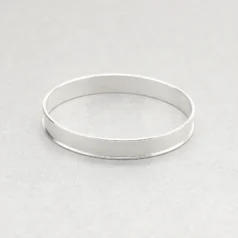 Channel Cuff Bracelet Sterling Silver Plate 0.75 inch width,  ID:15.6mm channel