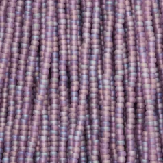 Czech Seed Beads, 11/0 - Transparent Matte Light Amethyst AB (strung)