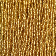 Czech Seed Beads, 13/0 - Silverlined Dark Gold (topaz) (strung)