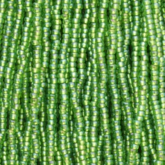 Czech Seed Beads, 11/0 - Silverlined Rainbow Chartreuse (strung)