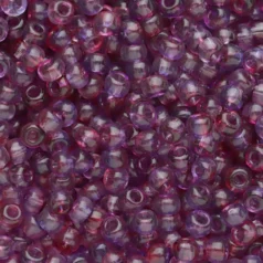 Czech Seed Beads, 6/0 - Transparent Coated Multicolor Ruby/Tanzanite (loose)