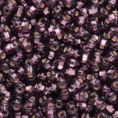 Czech Seed Beads, 6/0 - Silverlined Dark Amethyst (loose)