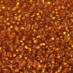 Czech Seed Beads, 8/0 - Silverlined Light Orange (loose)