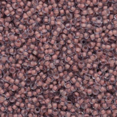 Czech Seed Beads, 10/0 - Colourlined Dyed Terra Coral/Pale Blue (loose)