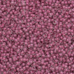 Czech Seed Beads, 10/0 - Colourlined Dyed Terra Rose/Pale Green (loose)