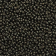 Czech Seed Beads, 10/0 - Opaque Coated Dark Olive Green (loose)