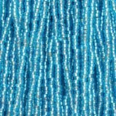 Czech Seed Beads, 11/0 - Silverlined Rainbow Aqua (strung)