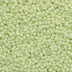Czech Seed Beads, 10/0 - Solgel Chalk Yellow-Green (loose)