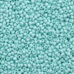 Czech Seed Beads, 10/0 - Solgel Chalk Green (loose)