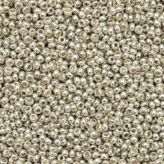 Czech Seed Beads, 10/0 - Metallic Silver (loose)
