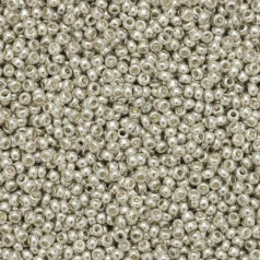 Czech Seed Beads, 11/0 - Metallic Silver (loose)