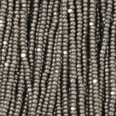 Czech Seed Beads, 11/0, Charlotte - Metallic Beige (strung)