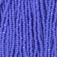 Czech Seed Beads, 11/0, Charlotte - Opaque Midium Blue (strung)
