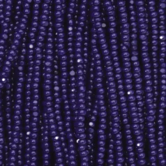Czech Seed Beads, 11/0, Charlotte - Opaque Dark Blue (strung)
