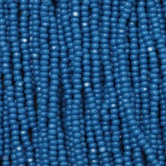 Czech Seed Beads, 11/0, Charlotte - Opaque Blue (strung)
