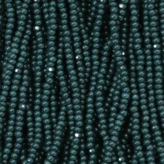 Czech Seed Beads, 11/0, Charlotte - Opaque Olive Green (strung)