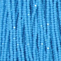 Czech Seed Beads, 11/0, Charlotte - Opaque Light Turqoise Blue (strung)