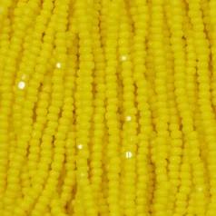 Czech Seed Beads, 11/0, Charlotte - Opaque Light Yellow (strung)