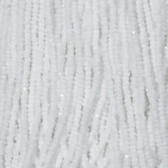 Czech Seed Beads, 13/0, Charlotte - Opaque White (strung)