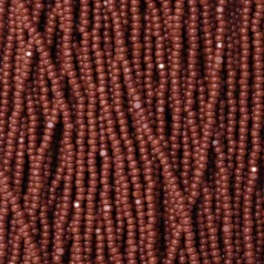 Czech Seed Beads, 13/0, Charlotte - Opaque Brown (strung)